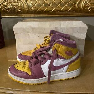 Jordan Kids Sneakers - Purple, Yellow, White